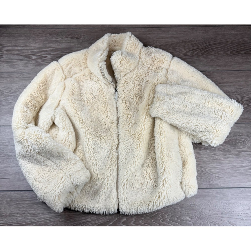 Patagonia Womens Los Gatos Fleece Full Zip Jacket Cream White Large - Picture 2 of 9